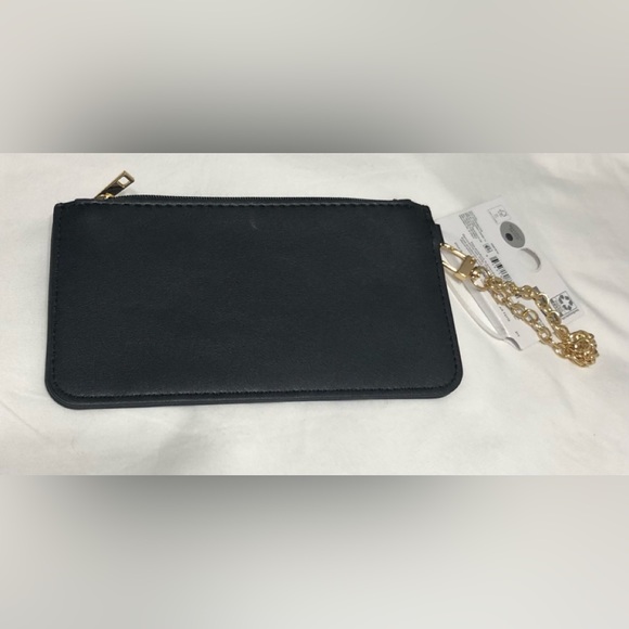 Women’s initial L gold wrist chain purse wallet black. 7”LX4W - Picture 2 of 3